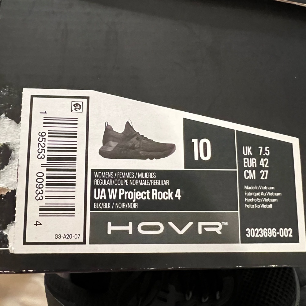 Under Armour Women’s Project Rock 4 Black Pitch Grey (3023696-002) - Picture 5 of 6